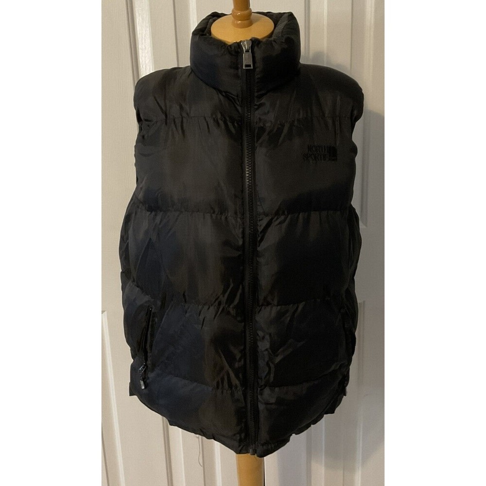 Norh Sportif Urban Expedition Mens Puffer Vest Full Zipper Black Size Small